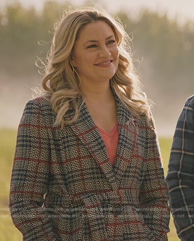 Alice's check wrap coat on Riverdale