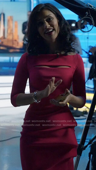 Alison's pink slash cutout dress on The Morning Show