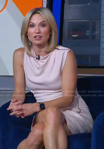 Amy's pink side zip mini dress on Good Morning America