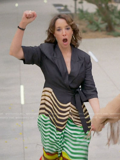 Bette's striped midi dress on The L Word Generation Q