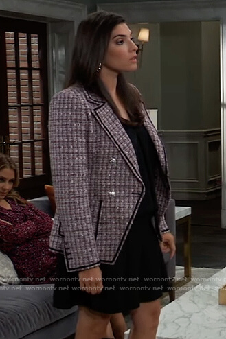 Brook Lynn's tweed blazer on General Hospital