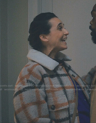 Emily's plaid jacket on Love Life