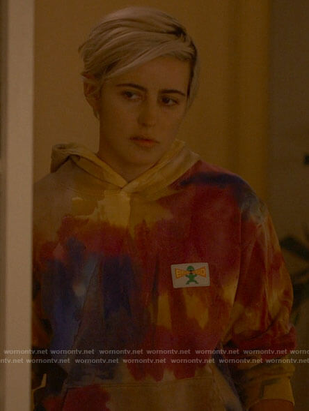 Finley's tie dye hoodie on The L Word Generation Q