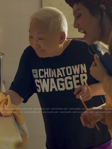 Grandma's Chinatown Swagger t-shirt on Awkwafina is Nora From Queens