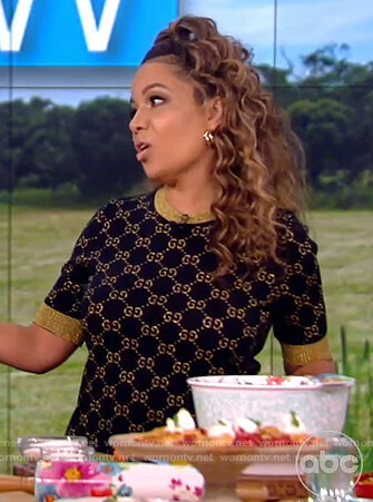 Sunny's Gucci monogram logo sweater on The View