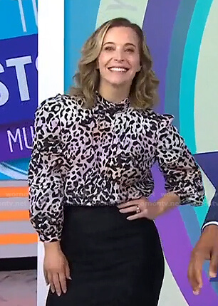Jenn Falik's leopard print blouse on Today