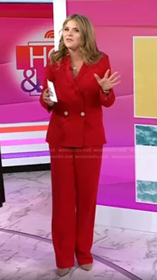 Jenna's red blazer and pants on Today