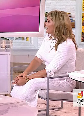 Jenna's white ruched dress on Today