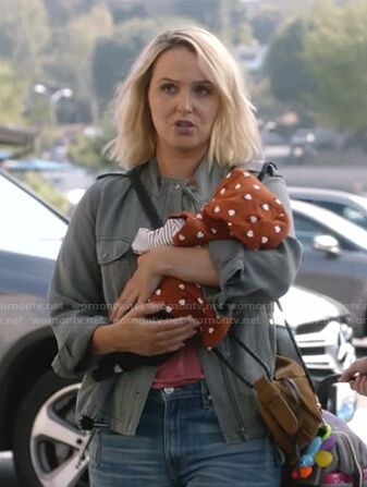Jo's green utility jacket on Greys Anatomy