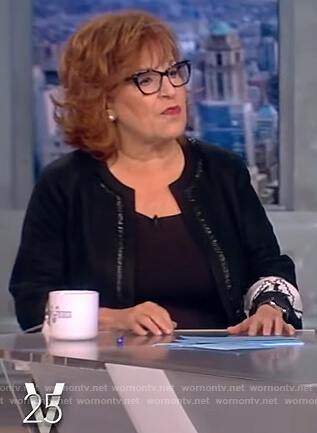 Joy's embroidered trim jacket on The View