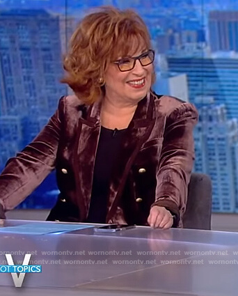 Joy's brown double breasted blazer on The View