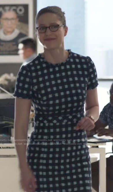 Kara's checked tweed dress on Supergirl