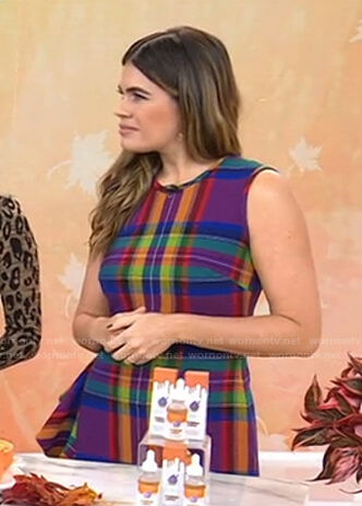 Kathy Buccio's plaid ruffle dress on Today