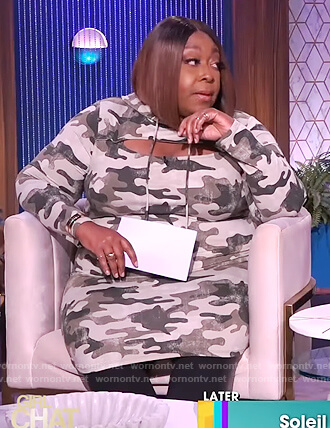 Loni's camo cutout dress on The Real