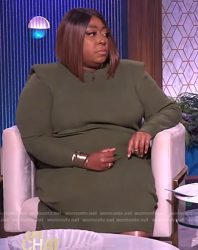 Loni's green knit dress on The Real