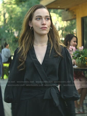 Love's black wrap mini dress on You