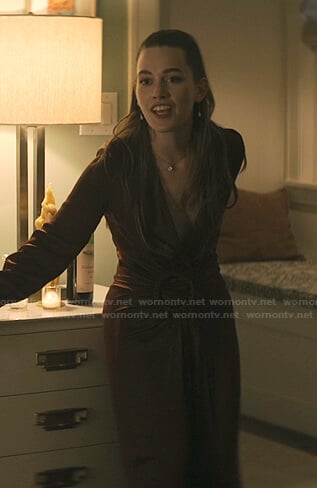 Love's brown belted dress on You