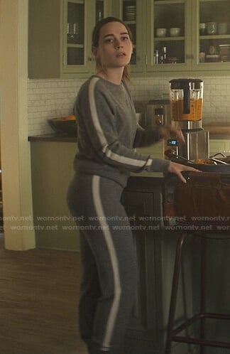 Love's grey side stripe sweater and pants on You