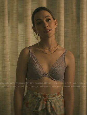 Love's lilac floral bra on You
