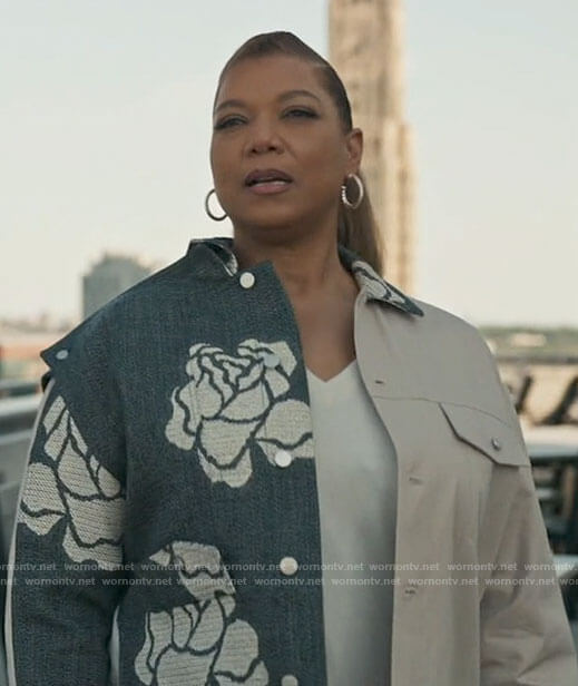 Robyn's half floral jacket on The Equalizer