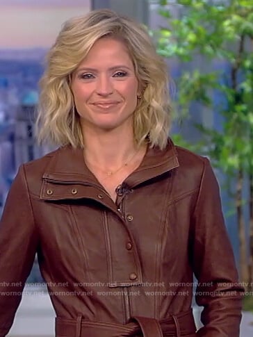 Meghan's brown leather jumpsuit on The View