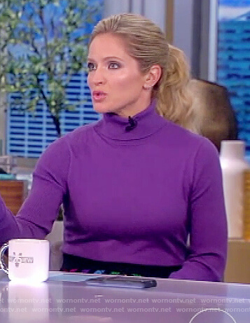 Sara's purple turtleneck sweater on The View