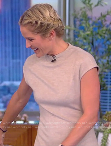 Sara's white cap sleeve midi dress on The View