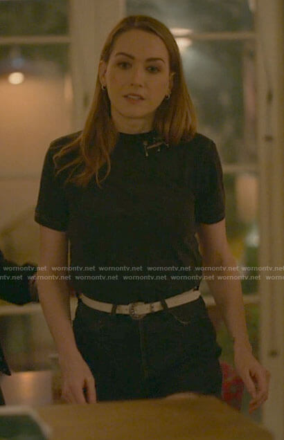 Tess's safety pin t-shirt on The L Word Generation Q