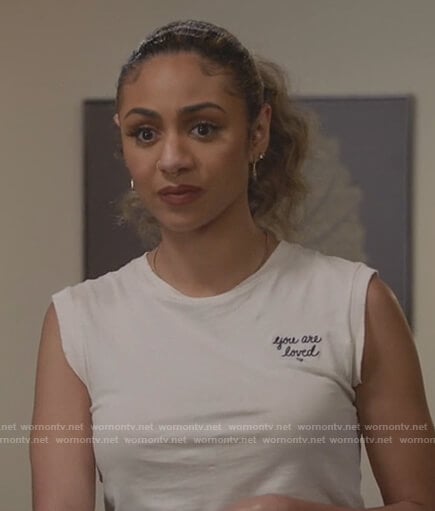 Patience's you are loved sleeveless tee on All American