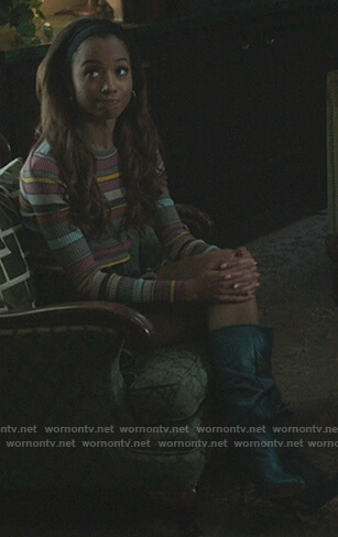 Tabitha's striped sweater on Riverdale