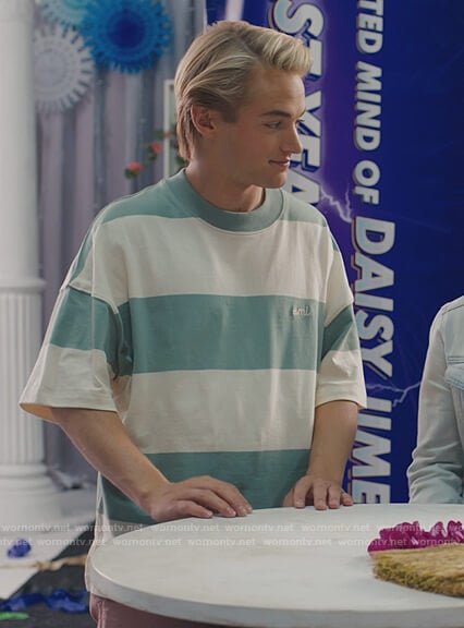 Mac's stripe tee on Saved By The Bell