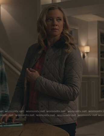 Barbara's gray quilted bomber jacket on Stargirl