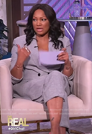 Garcelle's gray blazer and pants on The Real