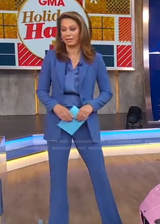 Ginger's blue blazer and pants on Good Morning America
