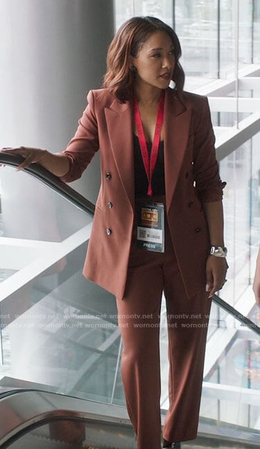 Iris's brown suit on The Flash