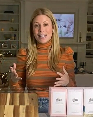 Jill's orange striped turtleneck top on Today