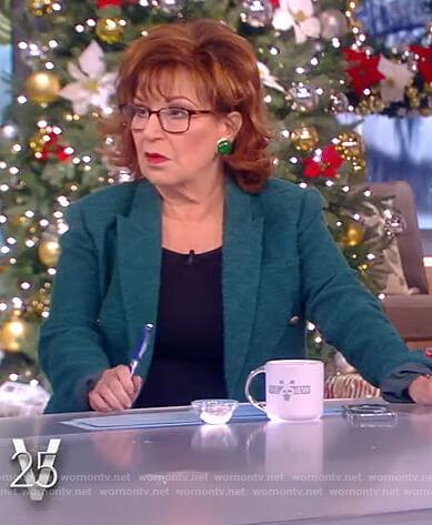 Joy's green double breasted blazer on The View