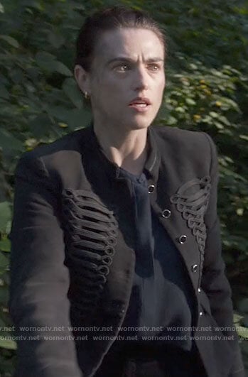 Lena's black military jacket on Supergirl