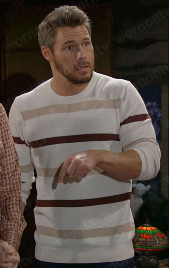 Liam's striped sweater on The Bold and the Beautiful