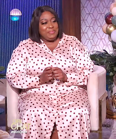 Loni's polka dot shirtdress on The Real
