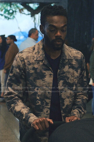 Marcus's grey camo shirt on Love Life