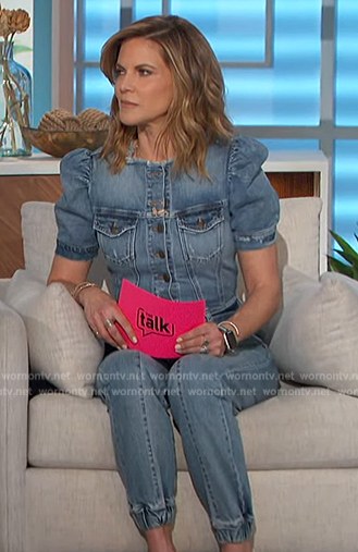Natalie's denim jumpsuit on The Talk