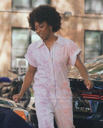 Ola's printed boilersuit on Love Life