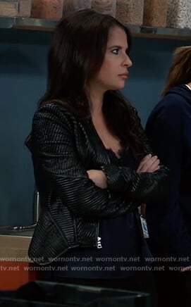 Sam's black leather jacket on General Hospital