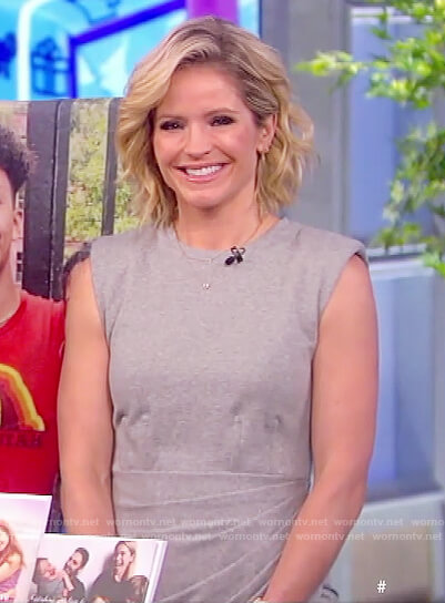 Sara's gray gathered dress on The View