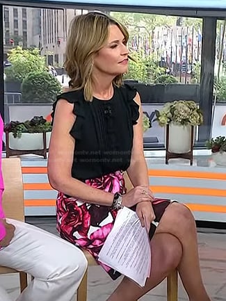 Savannah's floral print skirt on Today