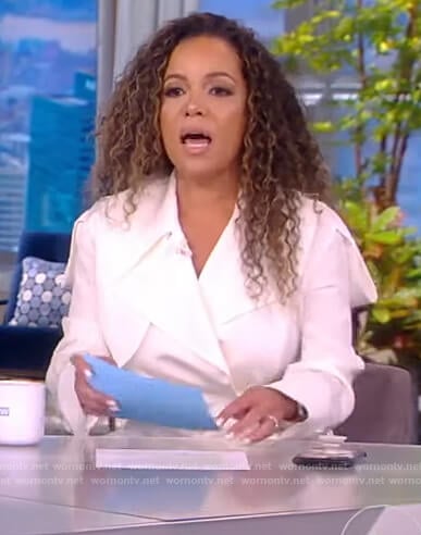 Sunny's white trench blouse on The View