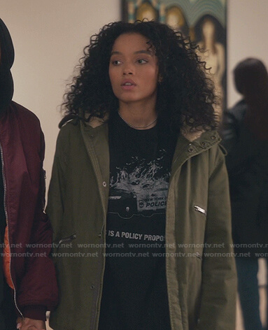 Zoya's black This is a Policy Proposal tee on Gossip Girl