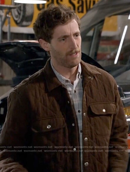 Drew's quilted jacket on B Positive