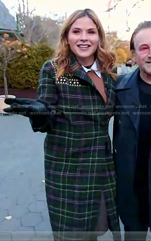 Jenna's plaid studded coat on Today